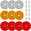10 Pzas Reflectores Redondos con 10 S Acero Inox