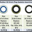 Set 60 Pzas Tapón Drenaje Aceite Metal/Goma Comp Ford Chevy