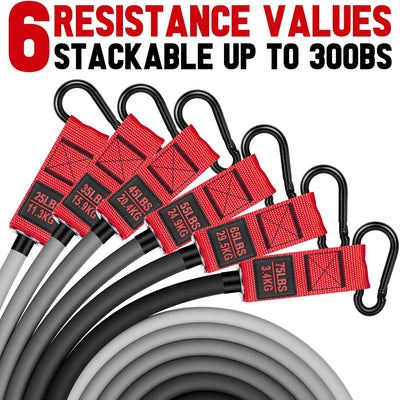 Cintas resistencia 300-420lb con agarres y anclaje para gimnasio