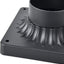 Base montaje muelle 2 adaptadores luz poste aluminio negro