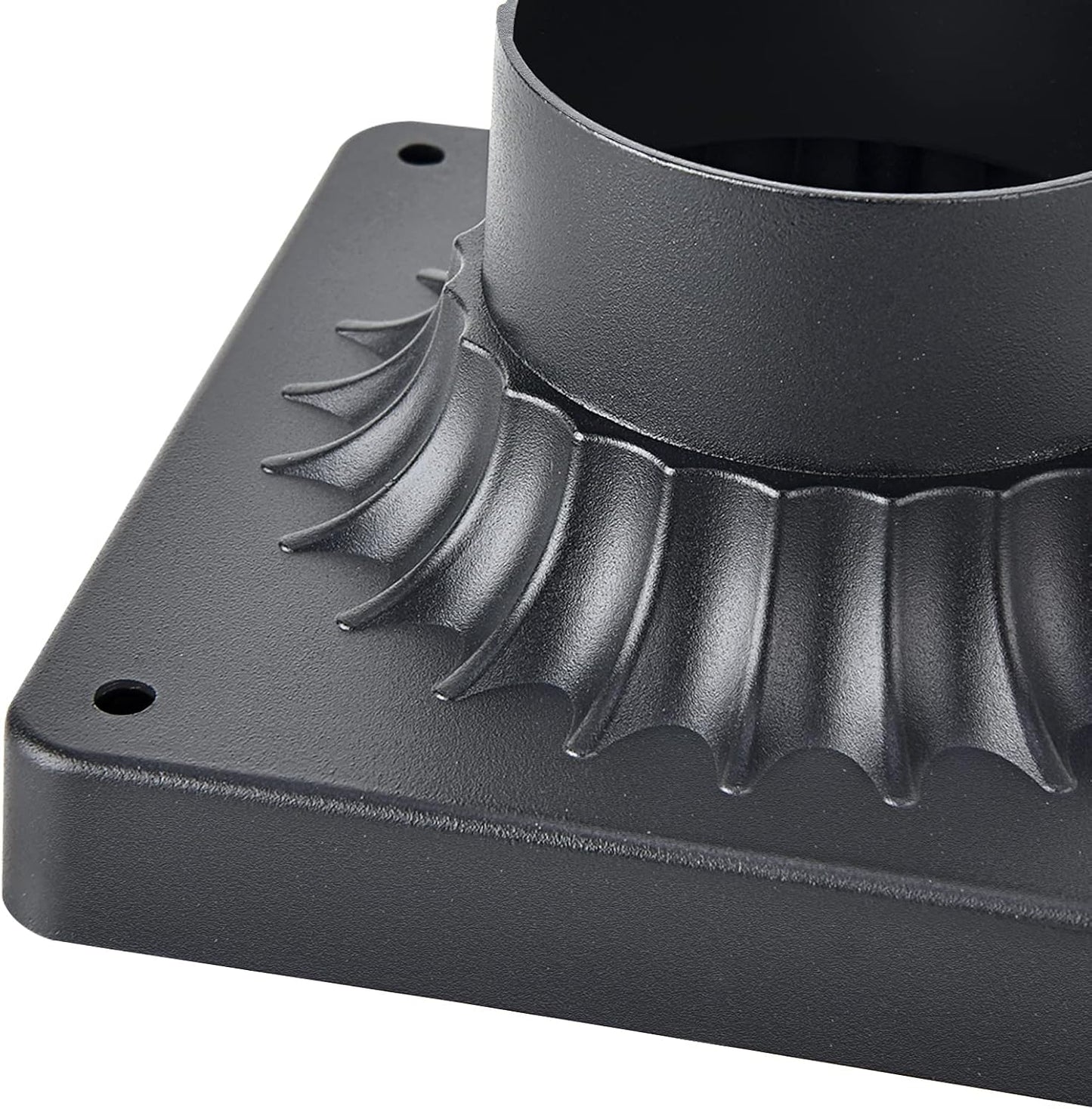 Base montaje muelle 2 adaptadores luz poste aluminio negro