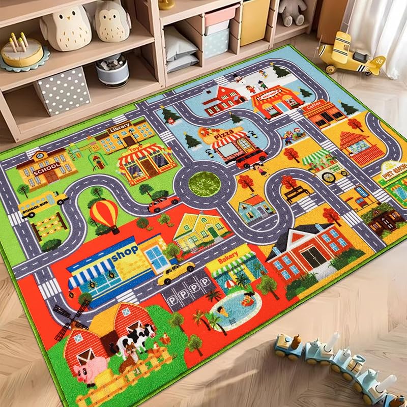 Alfombra antiderrap para niños sala set 59x39pulg