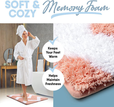 Alfombra baño espuma viscoelástica antideslizante 17x24pulg