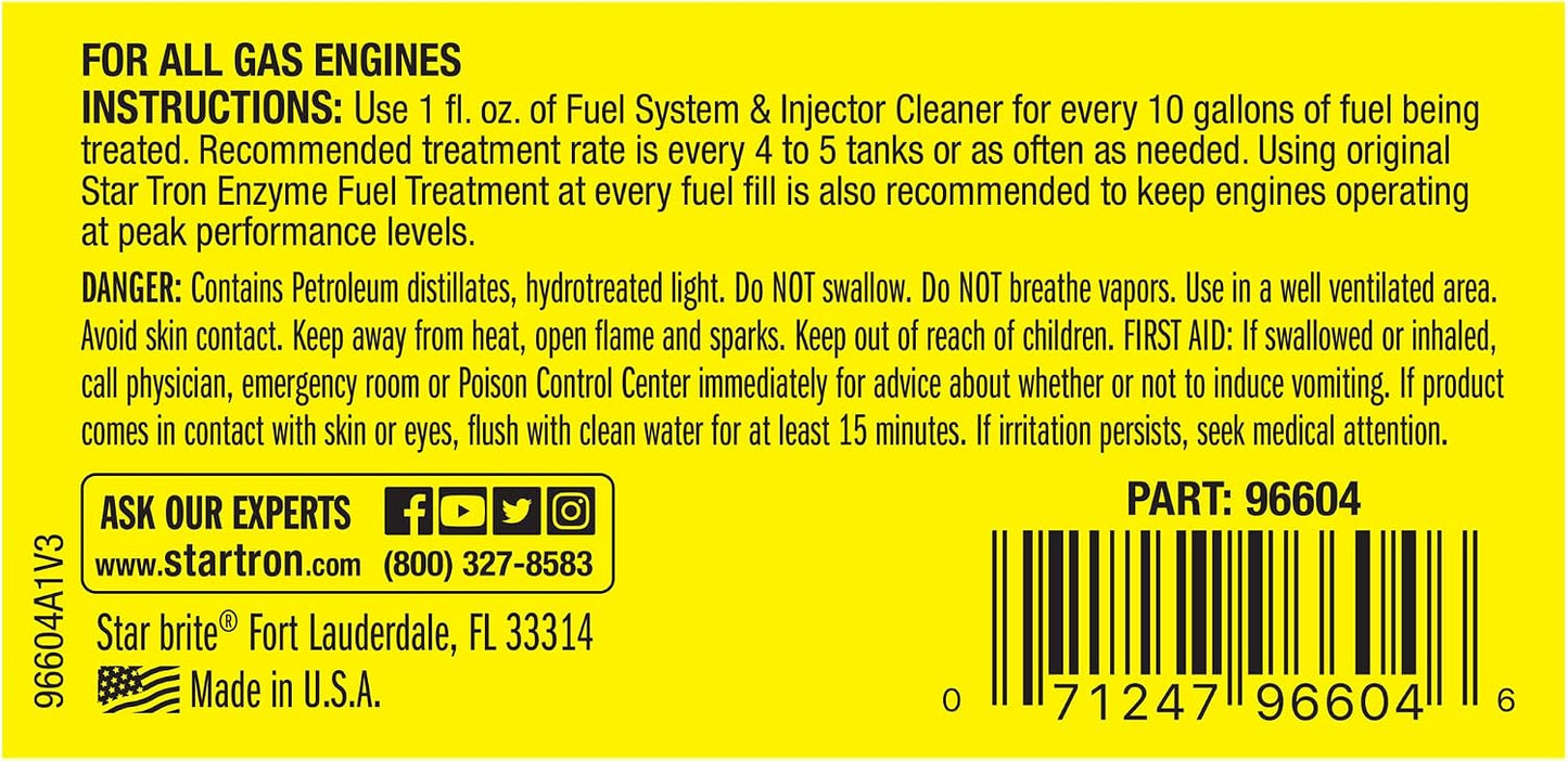 Limp. combustible e inyector Star Tron 4oz