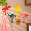 4 Ganchos Pared Dinosaurio Metal Decoración Baño Aula