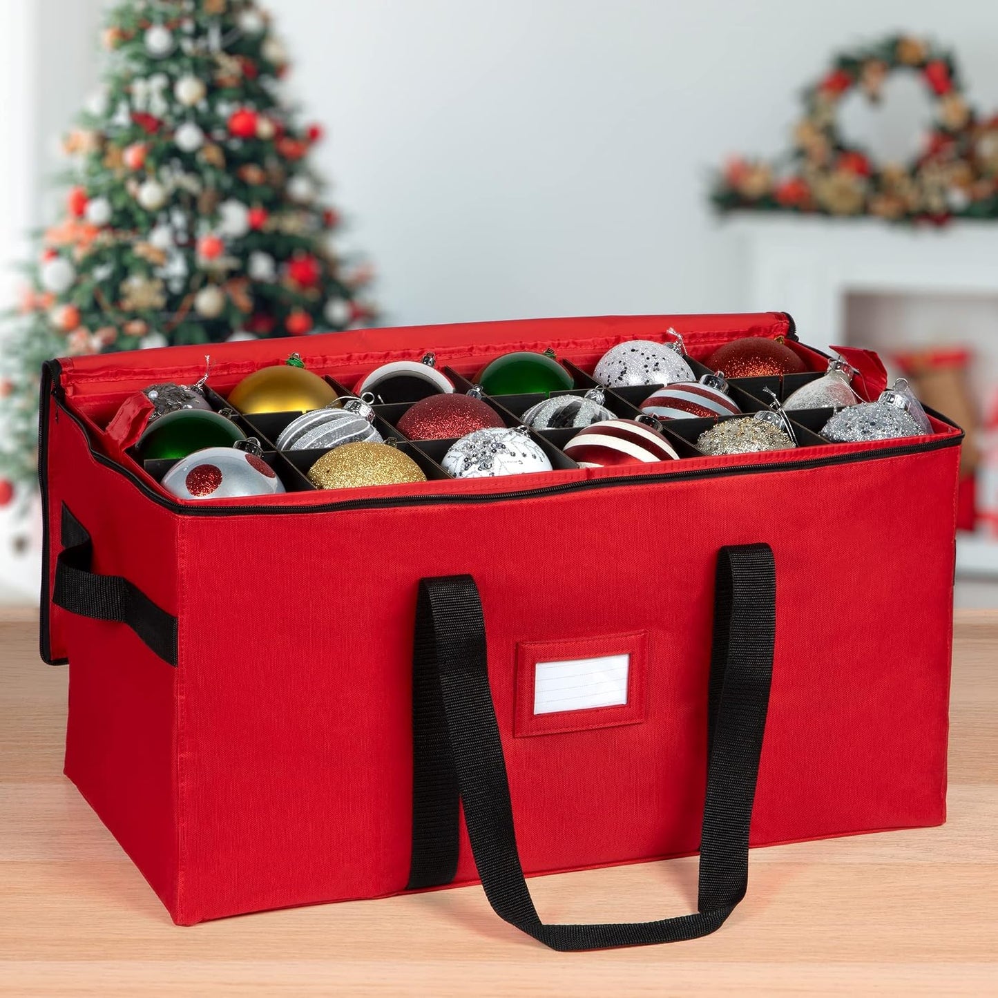 54 Contenedor organiz. grande para adornos Navidad