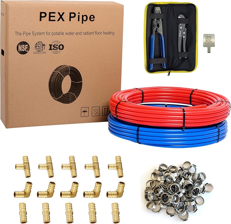 Tubo PEX-B 1/2pulg 2x100pies para agua fría y caliente