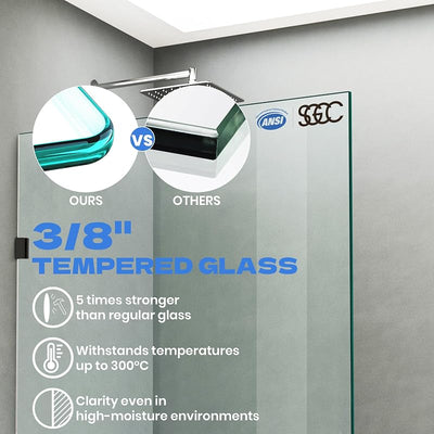Pantalla ducha vidrio templado 30.5x78.75pulg SGCC