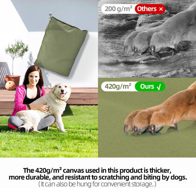 Cama lona perros extra grandes 42pulg impermeable funda extraible