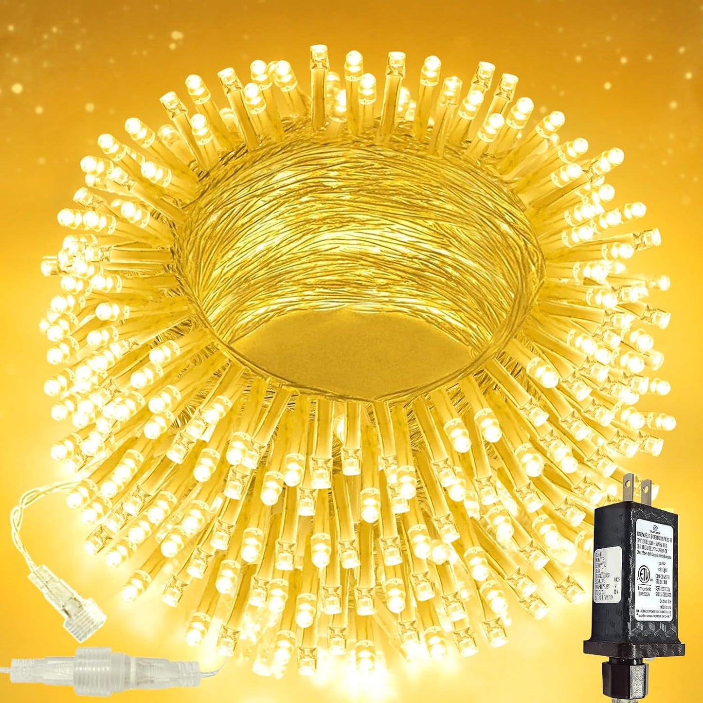Guirnalda 100 luces LED blancas cálidas 33pies