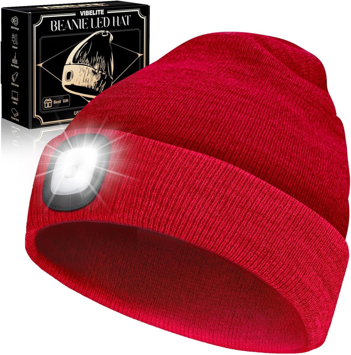 Gorro LED linterna USB para senderismo