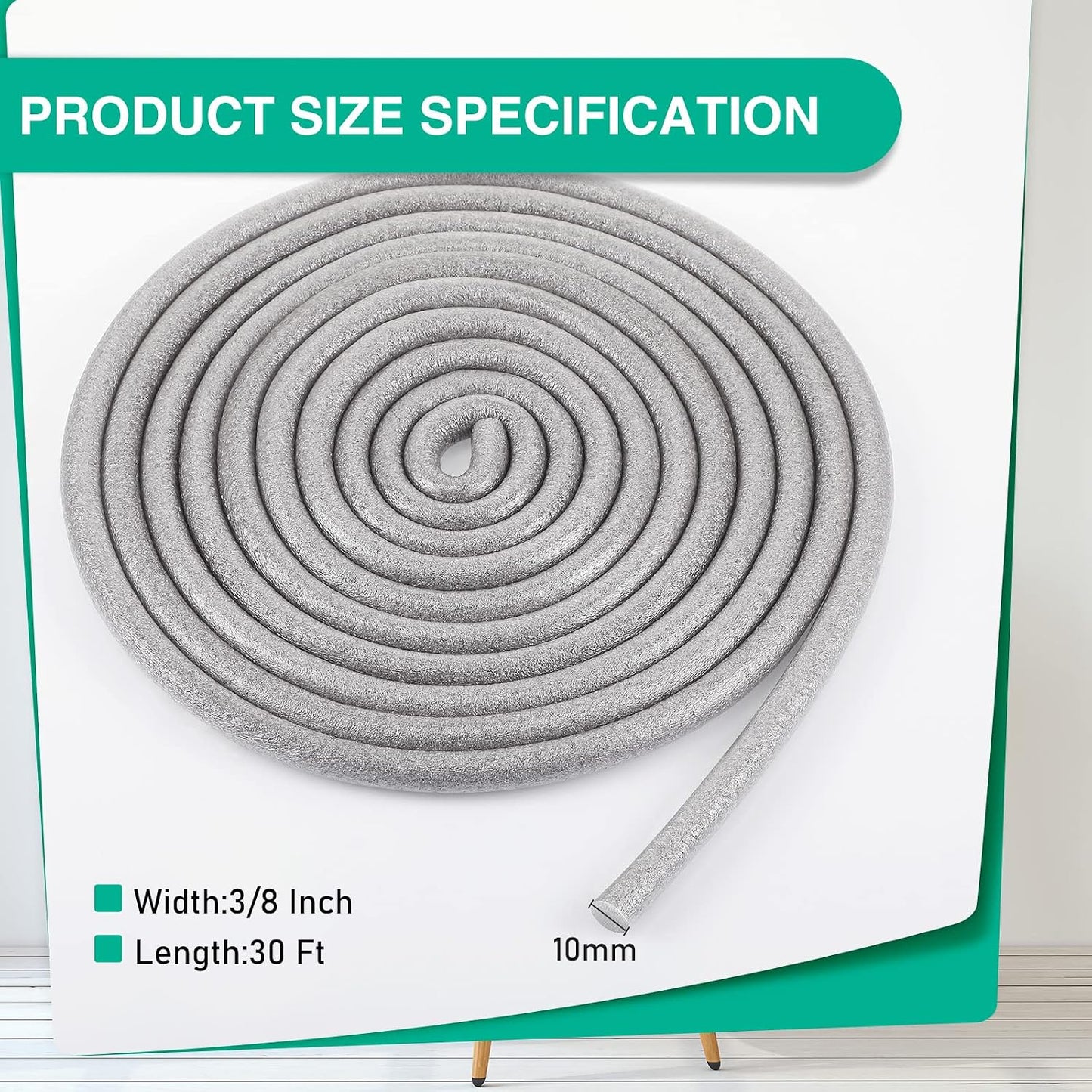 Varilla espuma sellador gris para pared piso puerta
