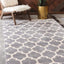 Alfombra área rectangular 6x9ft gris oscuro/beige
