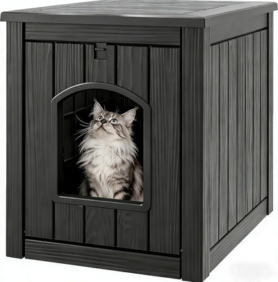 Caja arena gatos plástico resistente exterior multifuncional