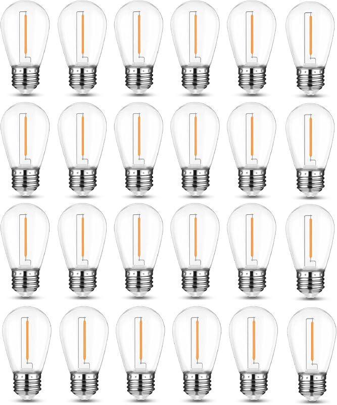 24 Pzas Bombilla LED S14 para Cadena Exterior 1W