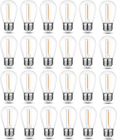 24 Pzas Bombilla LED S14 para Cadena Exterior 1W