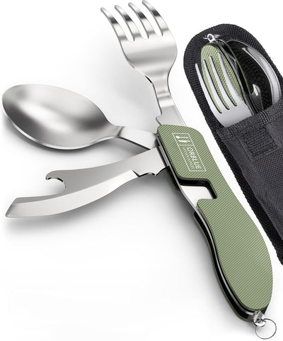 Set 2 Utensilios Comida 4en1 Acero Inox