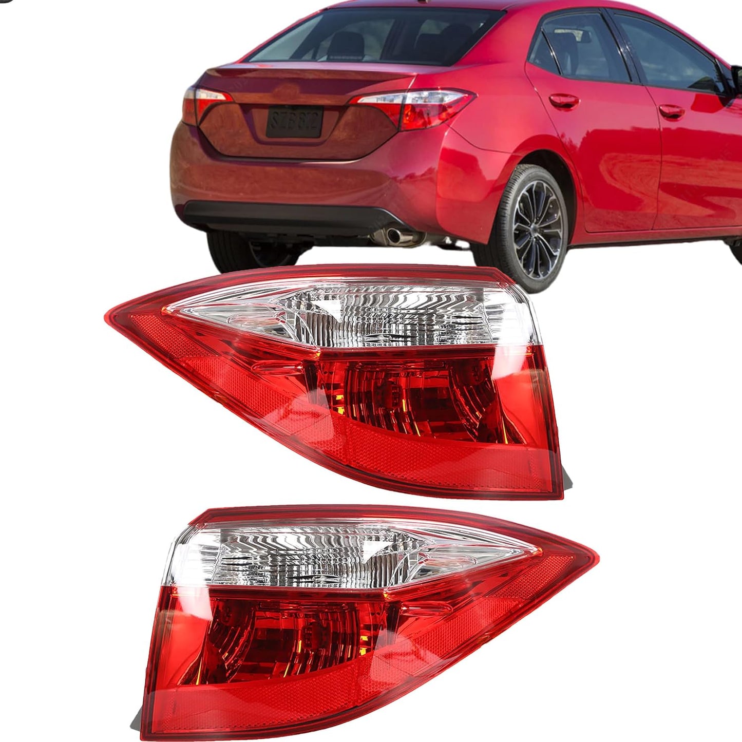 2 Luces traseras Toyota Corolla 14-16 conductor