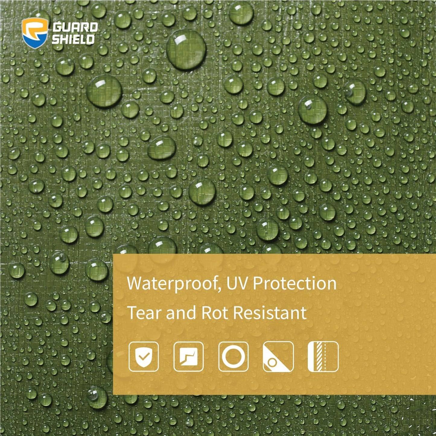 Lona verde 20x40ft resistente al agua para exteriores