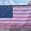 Bandera USA rosa 3x5ft texto inglés poliéster 100D