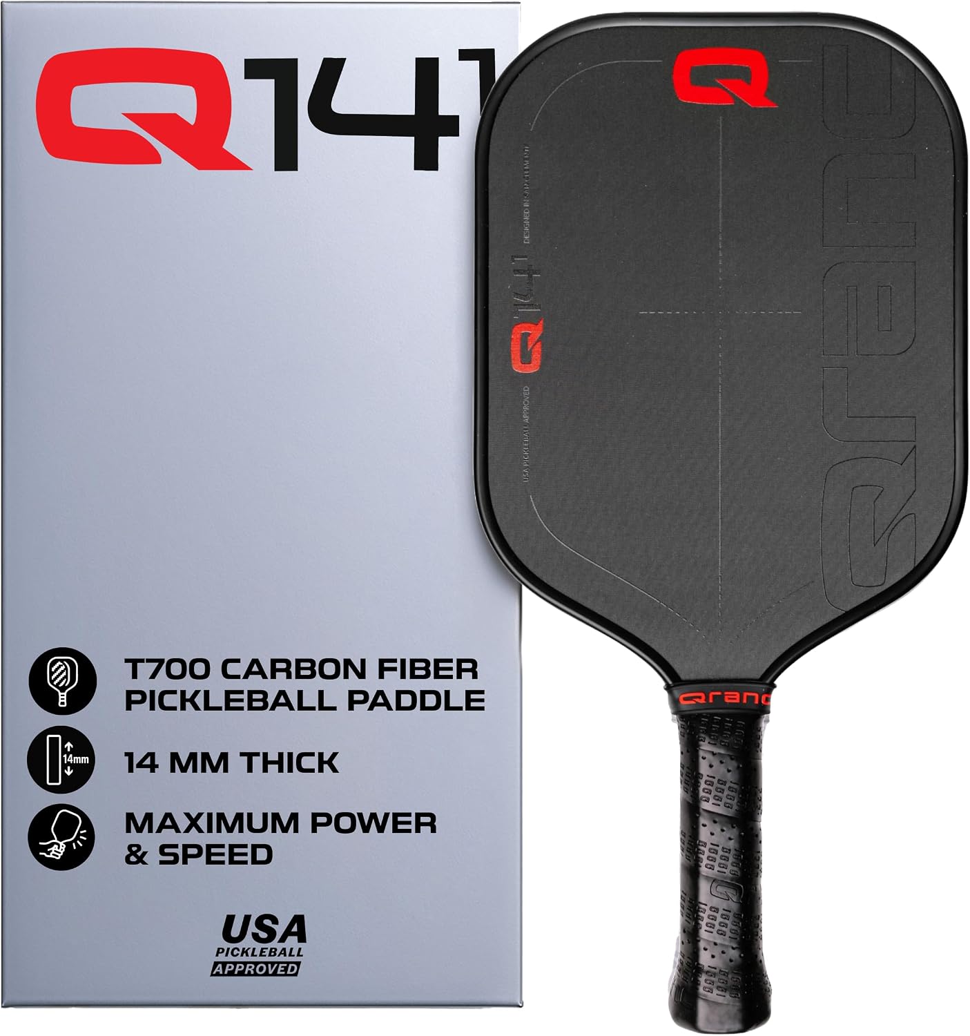 Pala Pickleball T700 Fibra Carbono Vidrio Núcleo PP