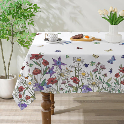 Mantel rectangular primavera 60x84pulg decoración floral hogar