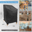 Fundas sillas apilables impermeables 28x36x47" negro