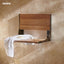 Silla ducha seguridad banco plegable teca aluminio bronce