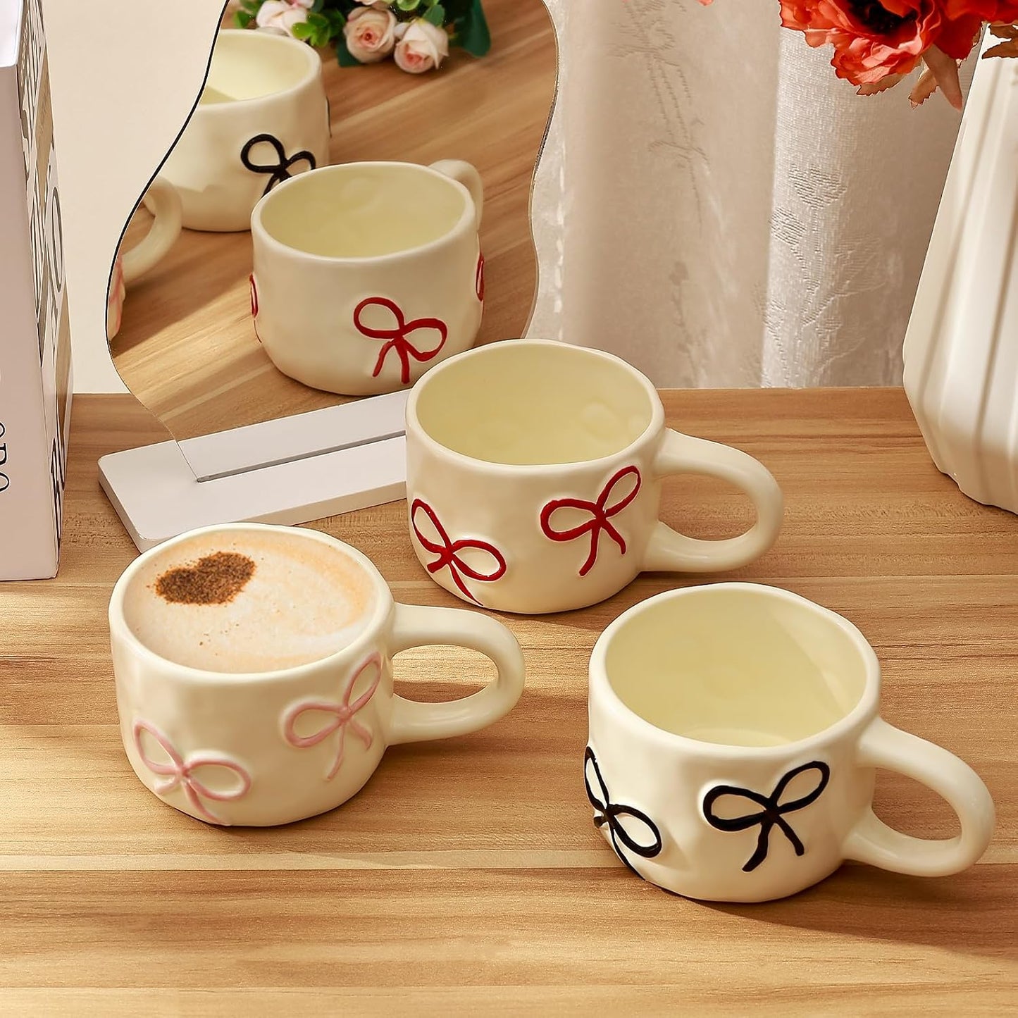 Taza cerámica café té leche cacao 8.5oz rosa