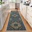 Alfombra pasillo floral vintage 2x6" estilo bohemio tribal