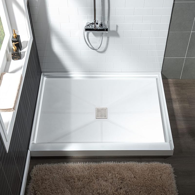 Base ducha sólida con cubierta drenaje níquel 36x36pulg