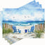 Set 4 manteles playa lavables 12x18pulg decoración hogar