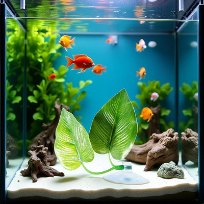 Juguetes plástico reutilizables para pecera Betta