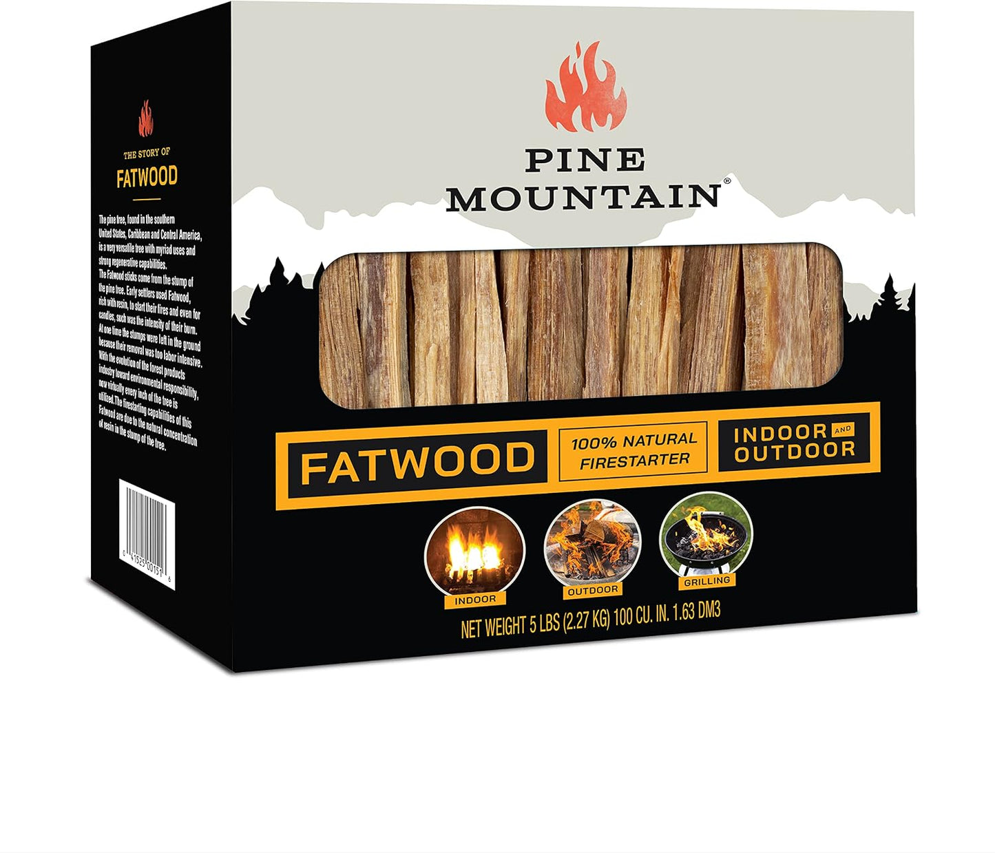Palos madera grasa 5lb para encender fuego interiores exteriores