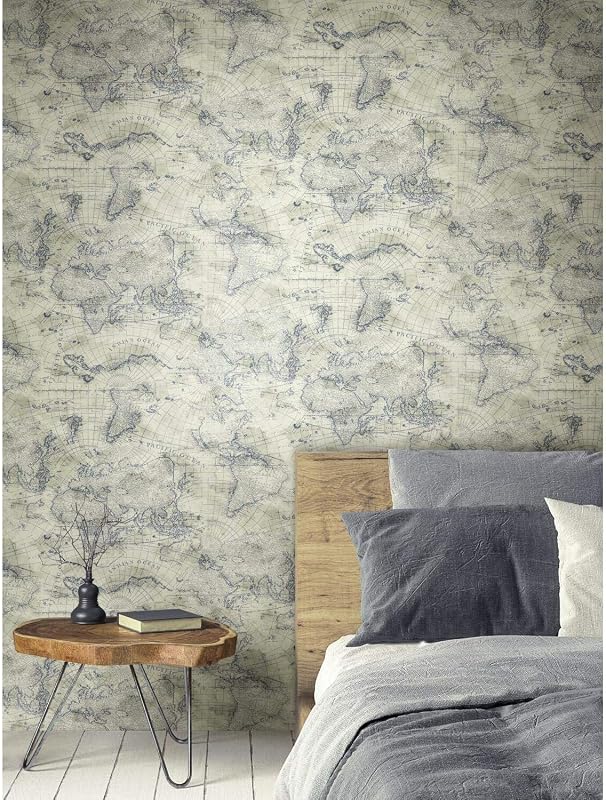 Papel tapiz prémium despegar pegar azul beige