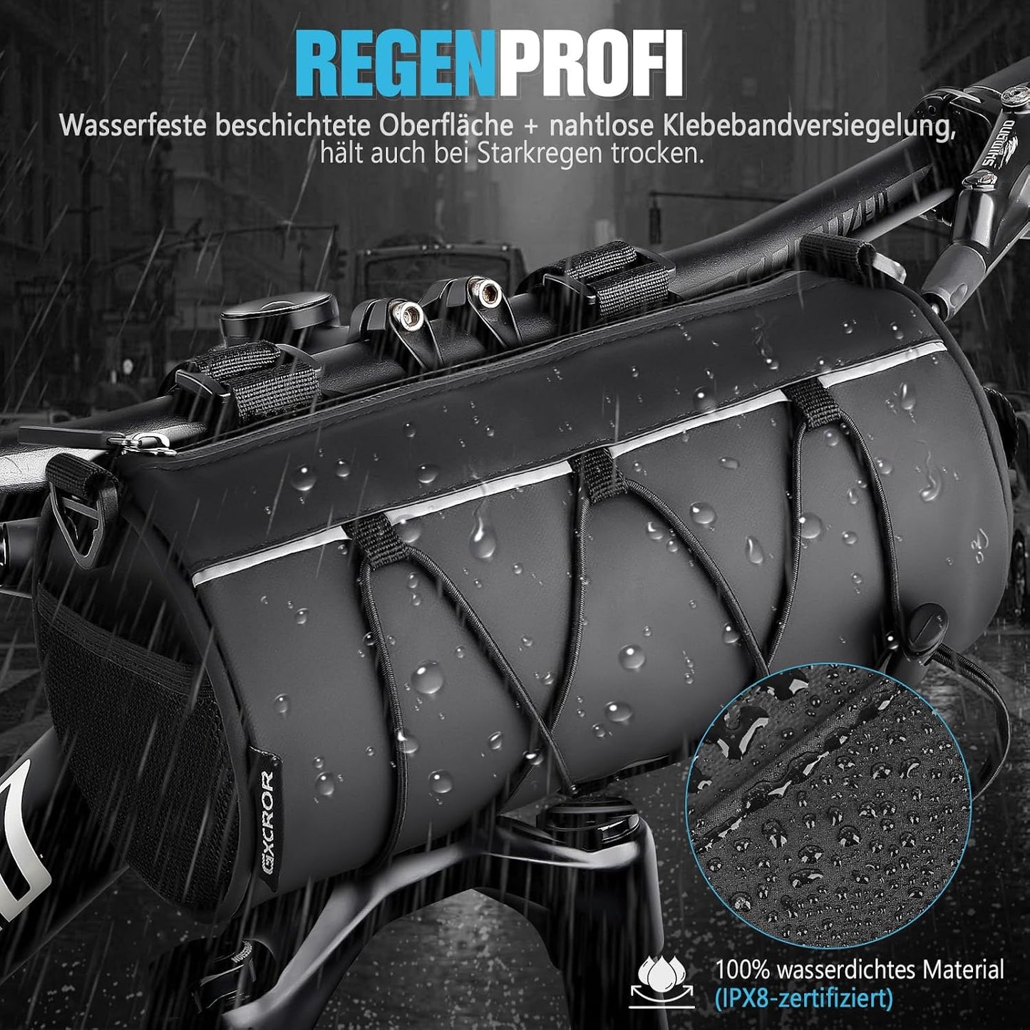 Bolsa manillar bicicleta impermeable 2.4L