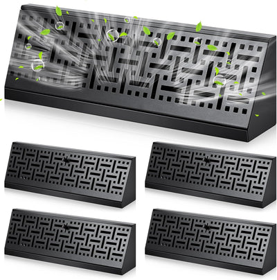 4 Difusores Aire Acero Negro 15pulg Palanca Ajustable