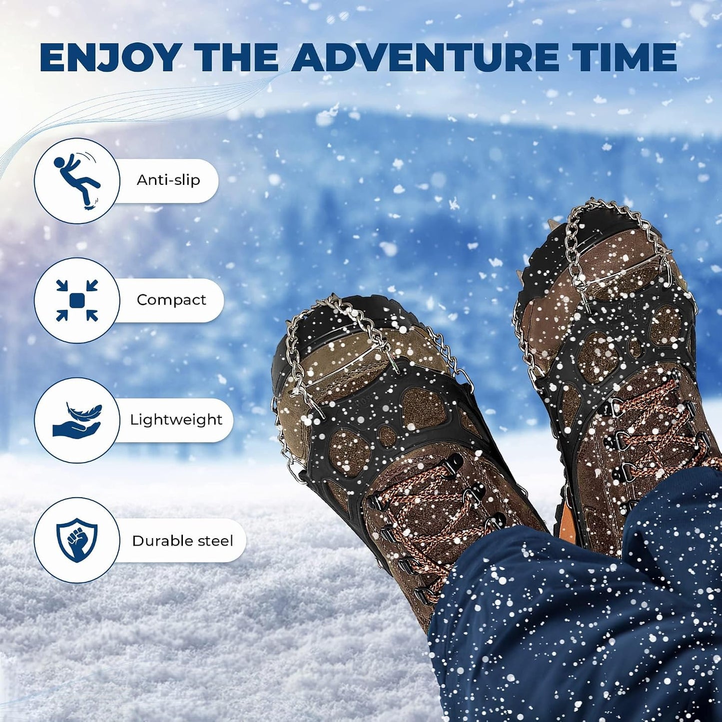 Crampons con 12 acero inox para alpinismo nieve