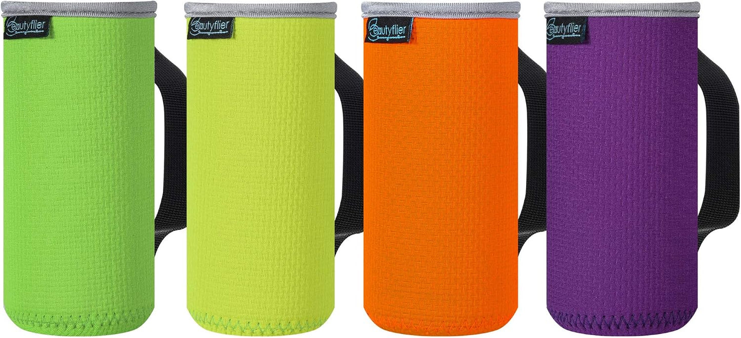 4 Fundas Neopreno Antiderrap para Lata Bebida 12oz Plegable