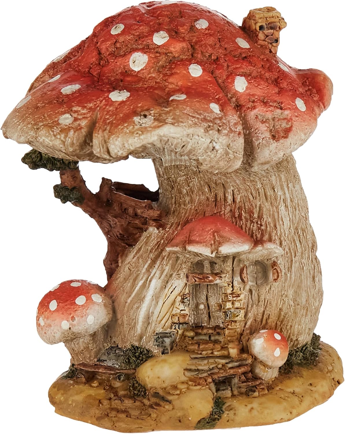 Jardín de hadas miniatura terrario hongos rojos