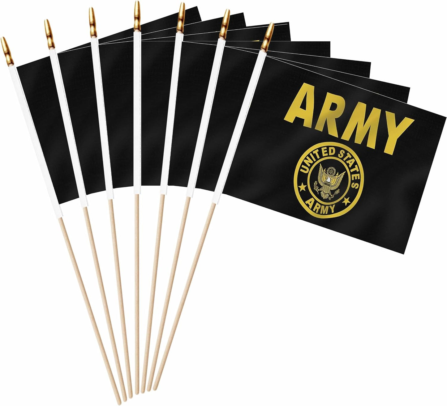 Bandera mano escudo dorado ejército EE.UU. 5x8" 20uds