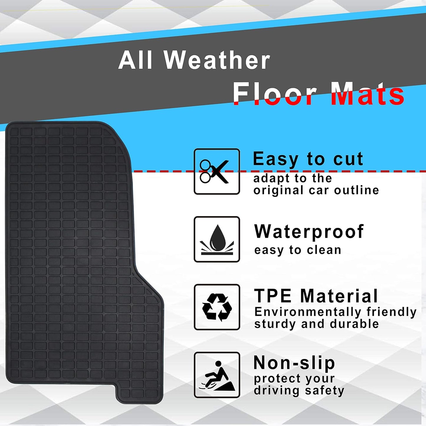 Alfombrillas goma piso Freightliner M2 2003-23