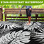 Alfombra exterior 6x9ft impermeable reversible