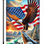 Bandera 4 de Julio 12x18" doble cara decoración jardín