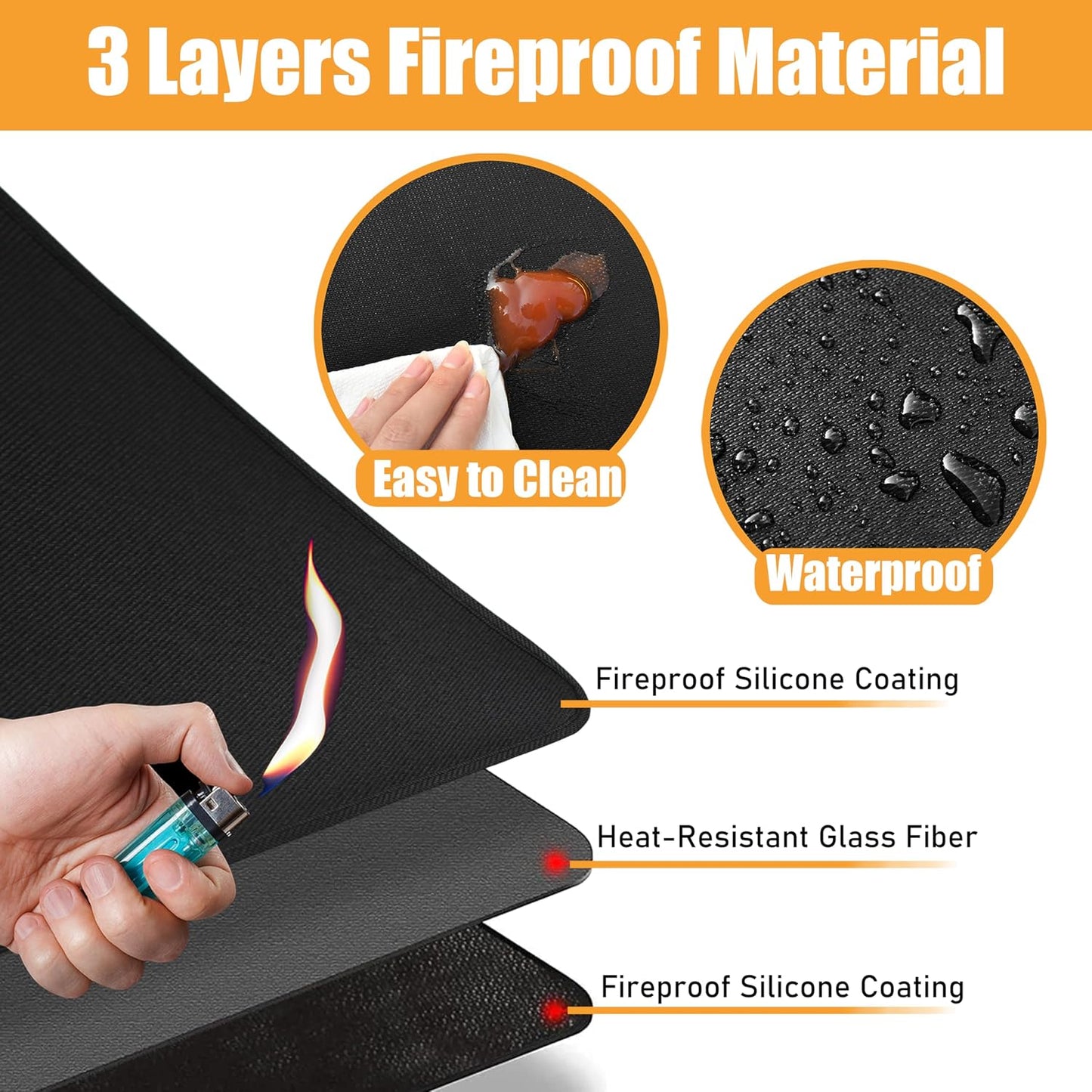 Tapete resistente calor encimera 16x78pulg protector barra café