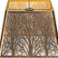 Pantalla lámpara metal cuadrada 9x12pulg bronce vintage