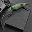 Cuchillo D2 acero fibra vidrio Kydex verde EDC