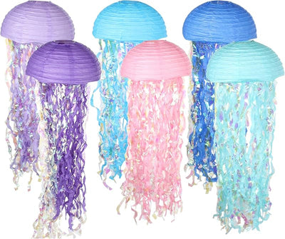 6 Faroles Medusas Decoración Fiesta Temática Mar