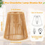 Set 6 pantallas lámpara araña ratán marrón con clip