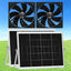 Ventilador solar gallinero 7.5pulg pack 2 invernadero 15W